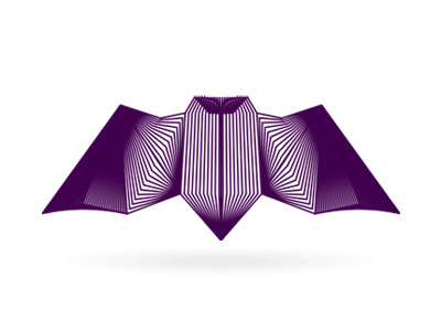 alextass.com logo design symbol - the blended bat