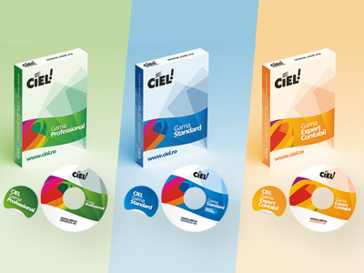Ciel packaging / product accountancy box brand branding branding design cardboard box cd colorful creative firm it package packaging product products sticker