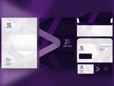 Adflatus interior design studio stationery design by alex tass