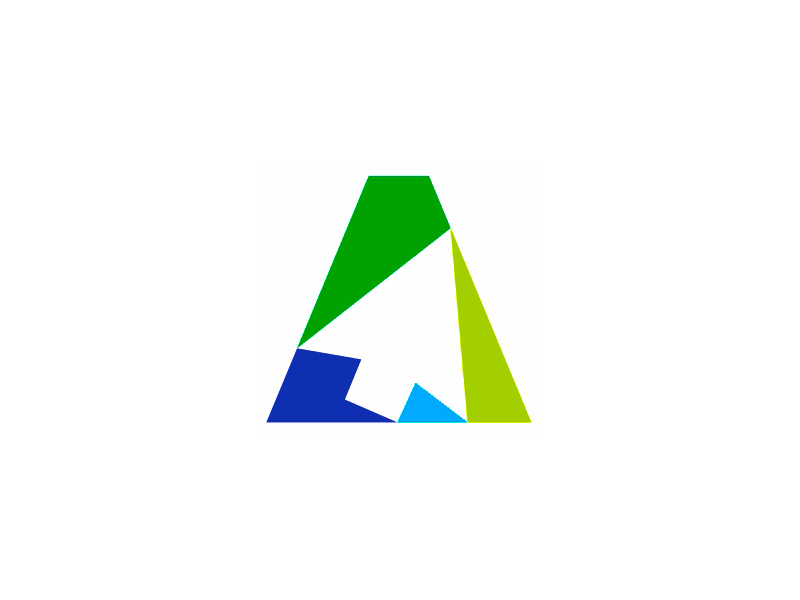 A, mouse pointer, negative space, digital marketing agency logo