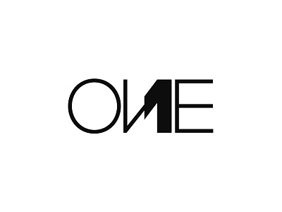 ONE / 1, creative word mark / logotype / logo design