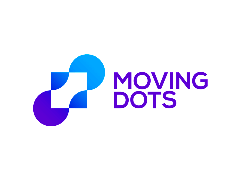 Moving Dots, modern financial logo design