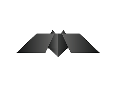 Bat logo symbol v 1.0 - 2009 edition, #tbt 2009 bat batman creative flat 2d geometric logo logo design logo designer origami tbt vector icon mark symbol