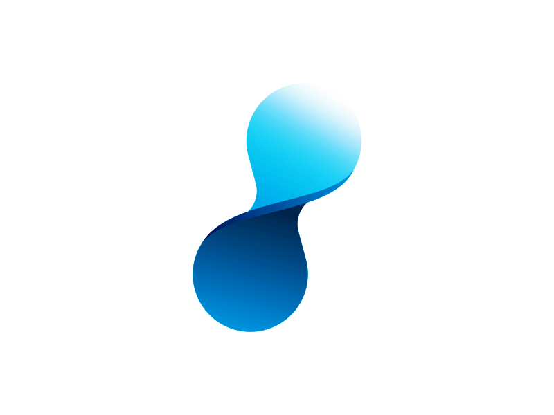 Twisted shape: S / loop, logo design symbol