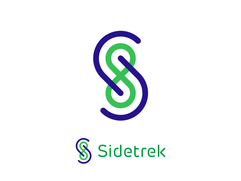 Sidetrek infinite learning, dynamic ambigram logo design