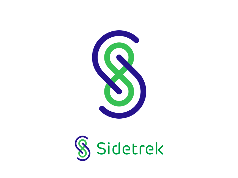 Sidetrek infinite learning, dynamic ambigram logo design ambigram blue creative dynamic logo evolution flat 2d geometric green infinite learning infinity letter mark monogram logo logo design logo for sale loop s vector icon mark symbol