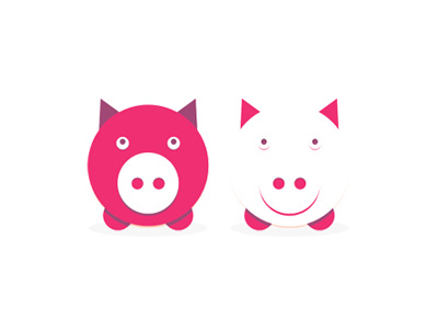 Les Piglets characters / icons / logo design symbols