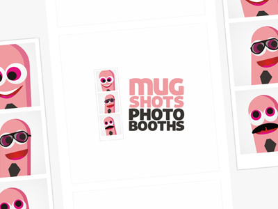 Mugshots Photobooths logo design brand branding characters colorful creative custom custom made design fun funny identity logo logo design logo designer logotype people type typographic typography