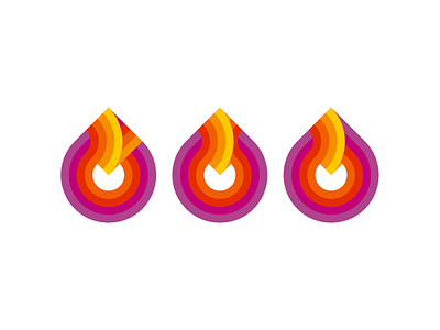 Fire / flames logo symbol exploration v.2 brand identity branding colorful creative drop droplet explode fire flame flames flat 2d geometric fuel energy heat hot inner inside logo logo design vector icon mark symbol waves within