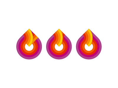Fire / flames logo symbol exploration v.2 brand identity branding colorful creative drop droplet explode fire flame flames flat 2d geometric fuel energy heat hot inner inside logo logo design vector icon mark symbol waves within