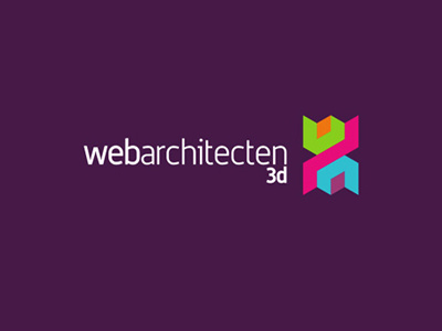 Web Architecten logo design sub-branding: 3d