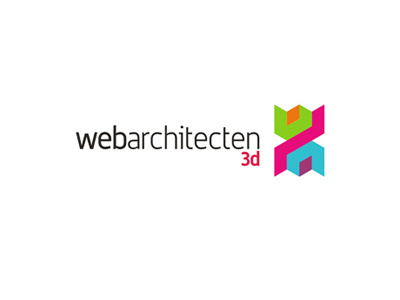 Web Architecten logo design sub-branding: 3d