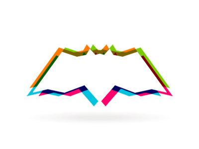 alextass.com logo design symbol - bat variation