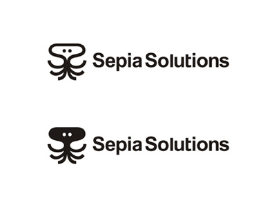 Sepia solution logo design