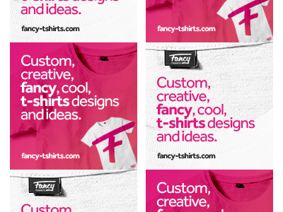 Fancy t-shirts banner ads design