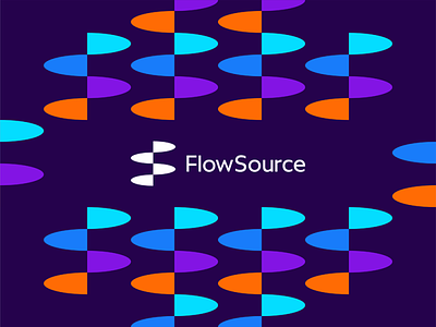 FlowSource: flowing FS monogram for productivity app logo design