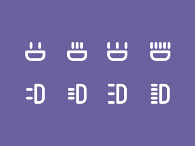 FF, a diet software, logo design symbol variations