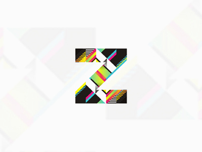 Z abstract technical monogram / logo design symbol