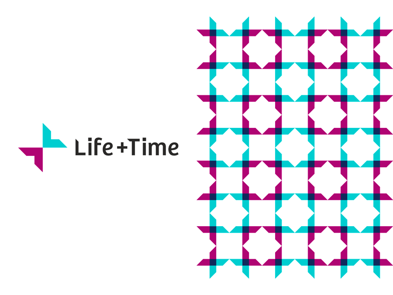 Life + Time, management app logo design, L + T monogram