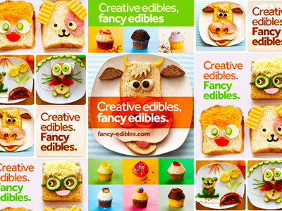 Fancy Edibles banner ads design brand branding colorful cooking creative creative edibles cuisine culinary culinary art custom custom made design edibles food foods identity kitchen logo logo design logo designer logotype recipe recipes type typographic typography