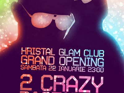 2 crazy bastards poster design wip clubbing colorful creative design flyer graphic design graphic designer logo designer pink poster progressive purple