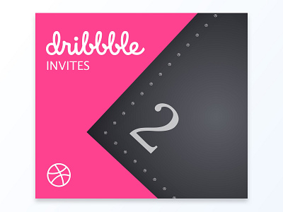 2 Dribble Invites design dribble dribble invite dribble invites dribbleinvite dribbler dribblers invitation card invite newbie simple