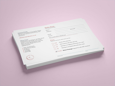 Order Form | Print a5 clean design logo marketing order form prices print shipping soft