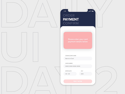 Daily UI Challenge - Day 2 app blue bold creative daily ui daily ui 002 form field ios iphone iphonex minimal payment payment form paymentscreen pink simple ui ux