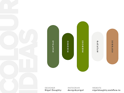 Colour Palette Ideas app clean color colour colourpalette creativity green idea inspiration palette summer webdesign