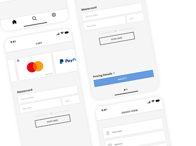 Payment Screen card checkout clean colour dailyui identity inspiration ios iphonex minimal payment paypal simple ui visual design