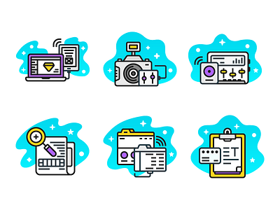 Whatwedo Icons (Freebie) ai branding flat freebie icon photography research sound design ui web