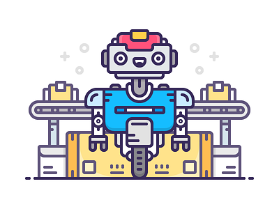 Delivery Droid android delivery icon illustration post office robot shipping shop
