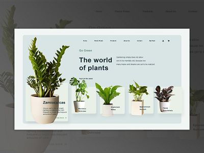 UI/UX Landing Page(Concept Design for a Gardening Website) adobexd plants uiux webdesign webdevelopment website