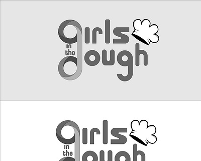 girl in the dough branding chef cook design doughnut food girl illustration letter logo