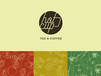 Logo & Patterns: Hot Cup branding design logo patterns