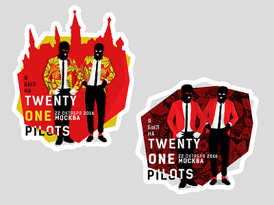 Stickers: Twenty One Pilots Live in Moscow illustration sticker design stickers