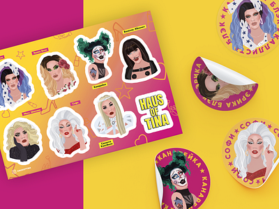Sticker Pack: Haus Of Tina illustration sticker design sticker pack stickers
