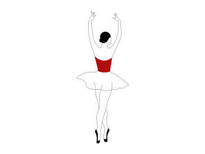 Ballet dancer artist ballerina ballet dance design illustration illustrator lineart minimalism minimalismart oneline onelineart
