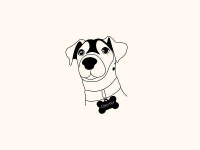 Chester artist design dog illustration illustrator lineart minimalism minimalismart oneline pet