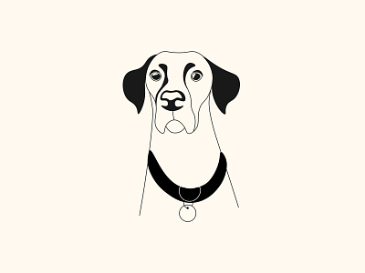 Gerald artist design dog illustration illustrator lineart minimalism minimalismart oneline pet retrieve