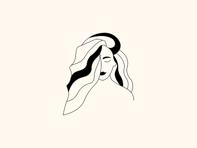 Girl sea artist design girl illustration illustrator lineart minimalism minimalismart oneline sea spa thalasso tunisia wave