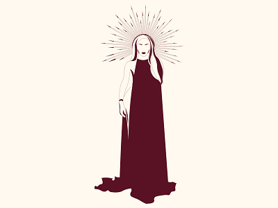 Queen of the sun artist design girl graphic design illustration illustrator lineart minimalism minimalismart queen sun woman