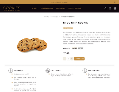 Bakery Home Page branding design ui