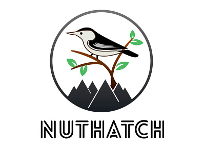 Nuthatch bird bird logo vector