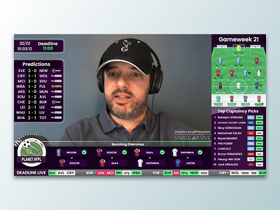 @PlanetFPLPod Deadline Live Overlay fantasy football overlay youtube