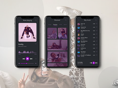 Music | UX-UI app design minimal ui ux web website