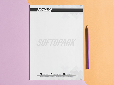Letterhead design for softopark