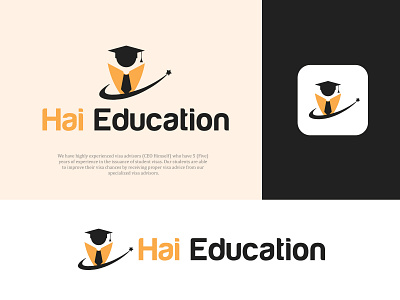 Hai Education collage logo collage logo desing education education logo education logo design graduation education graduation education logo graduation logo graduation logo design logo logo design logo idea school logo school logo design student consultancy student consultant logo student logo design