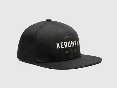 Kerunta beer brand branding cap logo merch