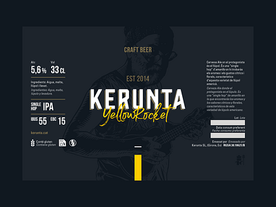 Kerunta beer brand branding label packaging